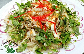 Mực Lá Gỏi Rau Ram Hành Tây 1KG